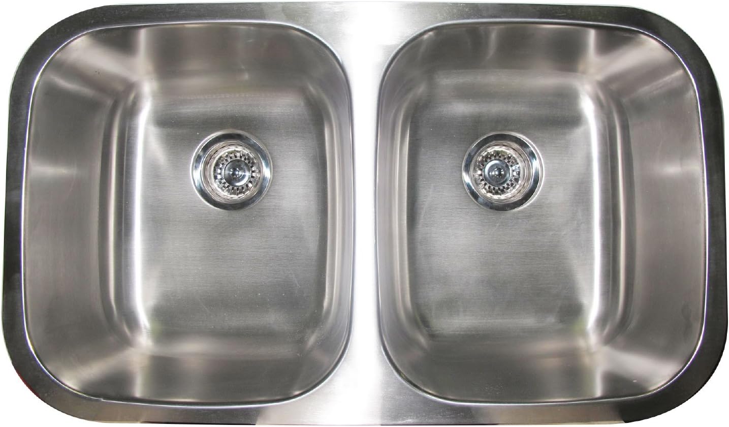 Dakota Silver Series 18g 304 Stainless Steel 50/50 Kitchen Sink