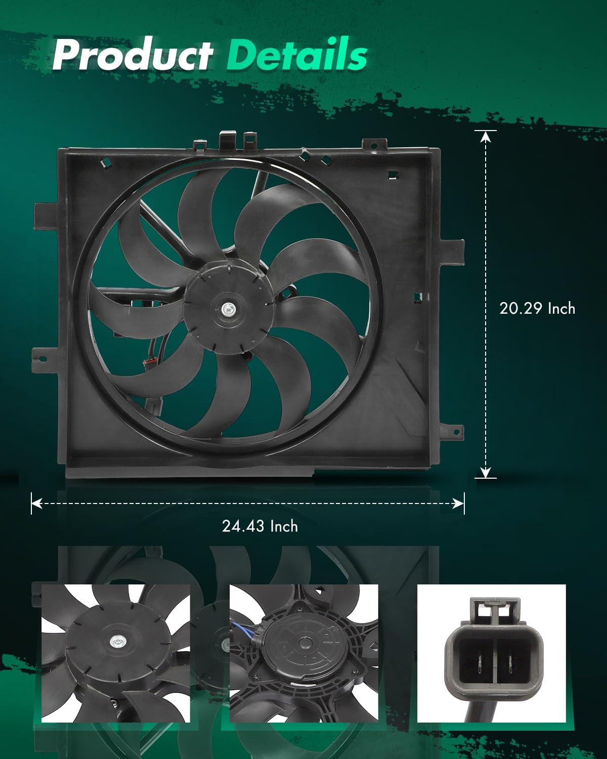 SCITOO 620-467 Radiator Cooling Fan Compatible for 2012-2019 for Nissan for Versa 1.6L 2014-2019 for Nissan for Versa Note 1.6L