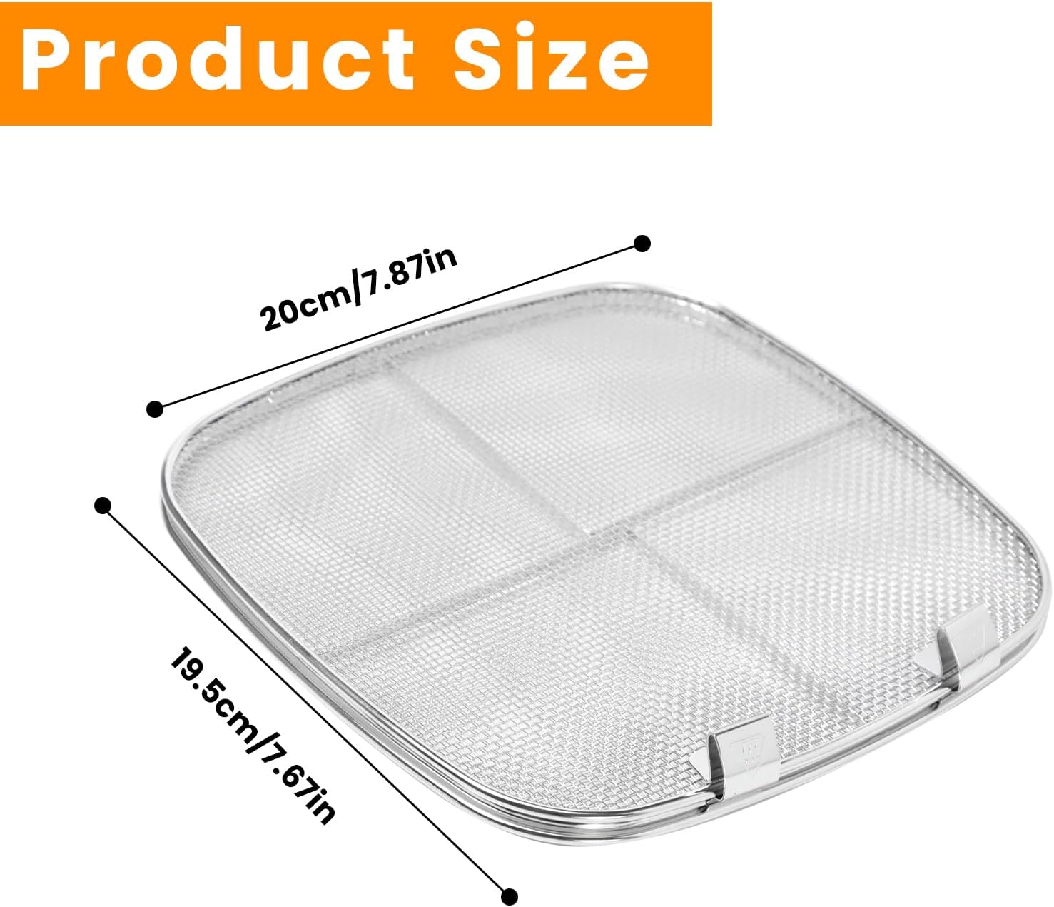 Stainless Steel Splatter Shield Replacement for Ninja Foodi AG301, Air Fryer Accessories Replacement Parts Fine Mesh Splatter Screen, Compatible with Ninja Foodi AG300, AG300C,AG301C, AG302, AG400