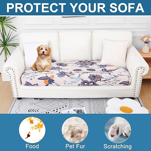 Miniatura 241 de Smiry Fundas de cojín de sofá con estampado, fundas de sofá elásticas y suaves para sofá, funda de sofá antideslizante lavable protector de muebles