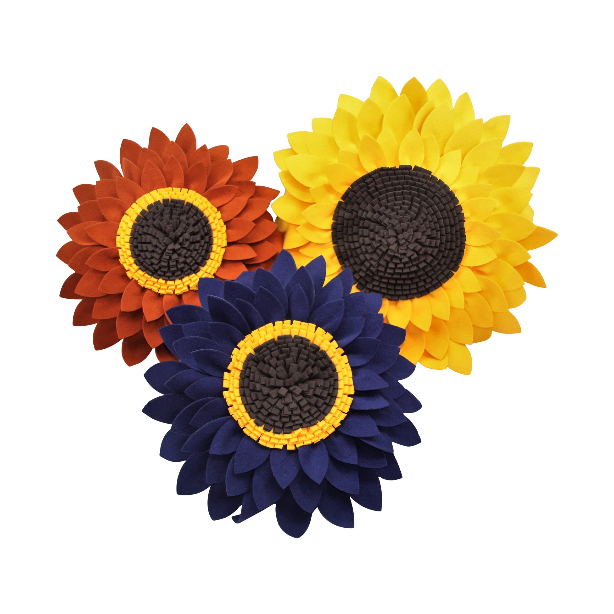 Almohada de flores – Almohadas decorativas de girasol – Almohada redonda de margaritas de flores 3D – Almohada redonda con acento de girasol – Decoración de almohada en forma de flor para el hogar
