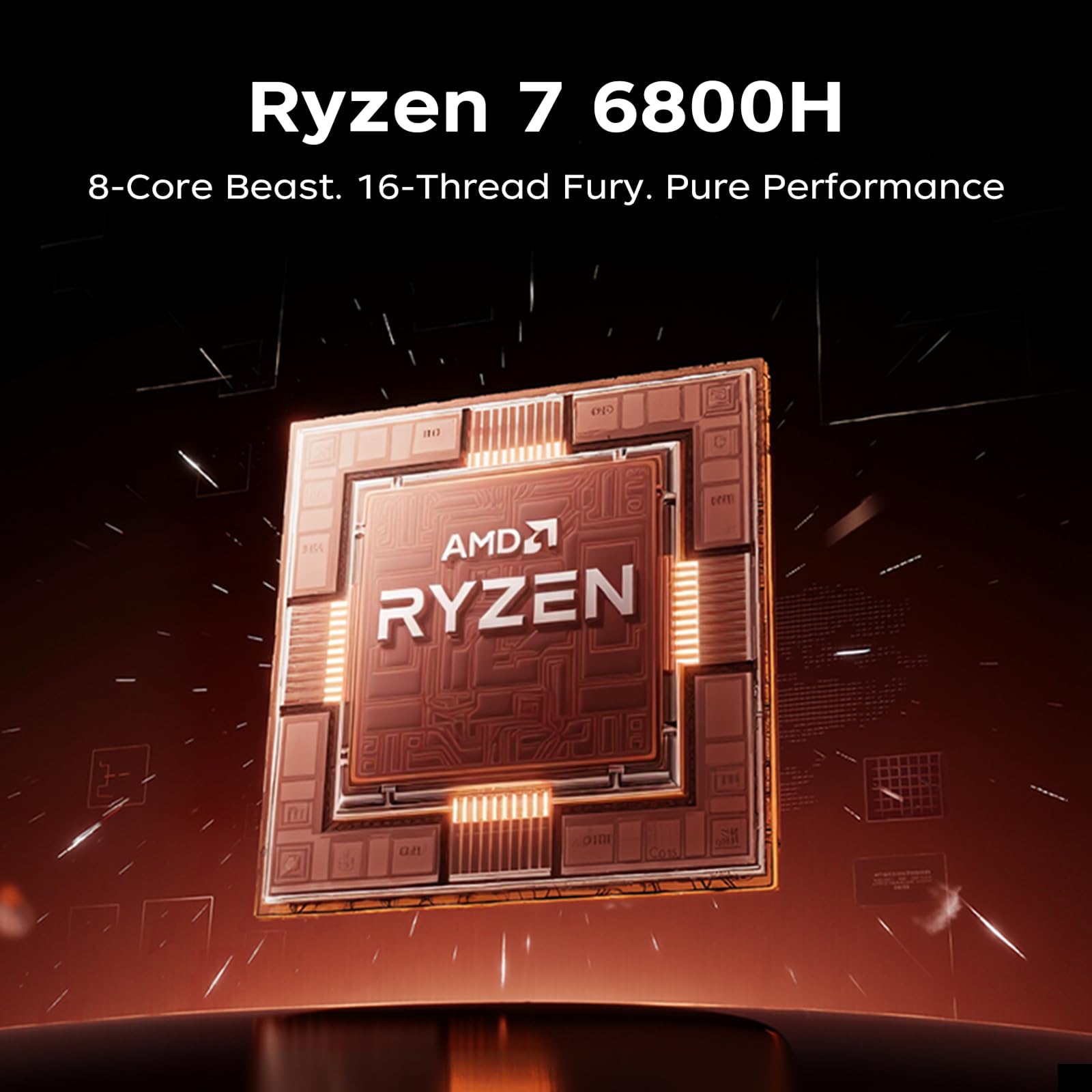 ACEMAGIC 16" PC Portatile Gaming DDR5 Ryzen 7 7735HS,Fino a 4,75GHz,16 GB RAM 512GB SSD Espandi 4 TB,Schermo 1200FHD,Tastiera Retroilluminata,Wifi 6,Laptop Gaming Involucro metallico