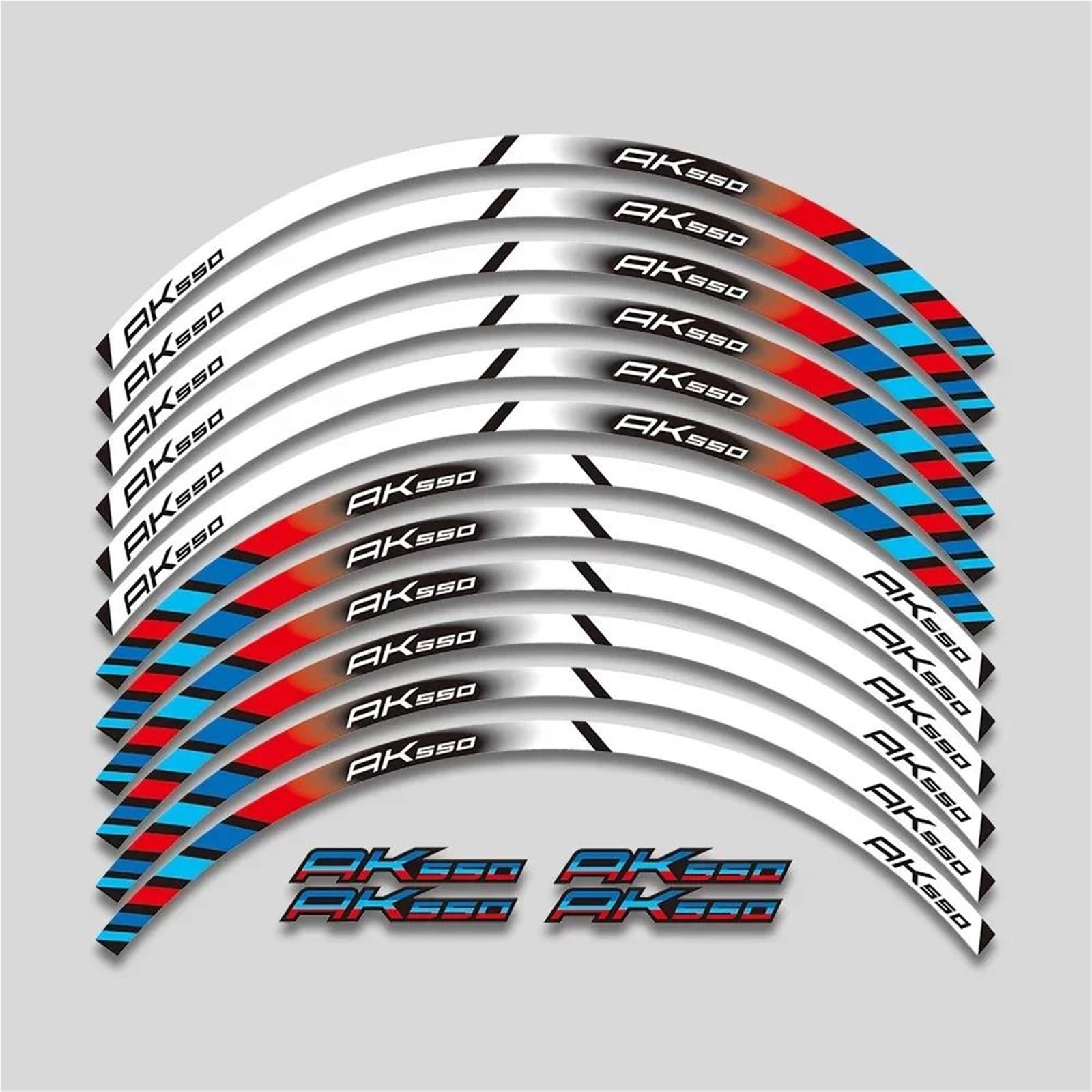 Decorative Stickers Wheel Hub Reflective Stripe Motorcycle Accessories Rim Tire Waterproof Decorate Decals Set for KYMCO AK550 AK 550 Stickers(Natural)