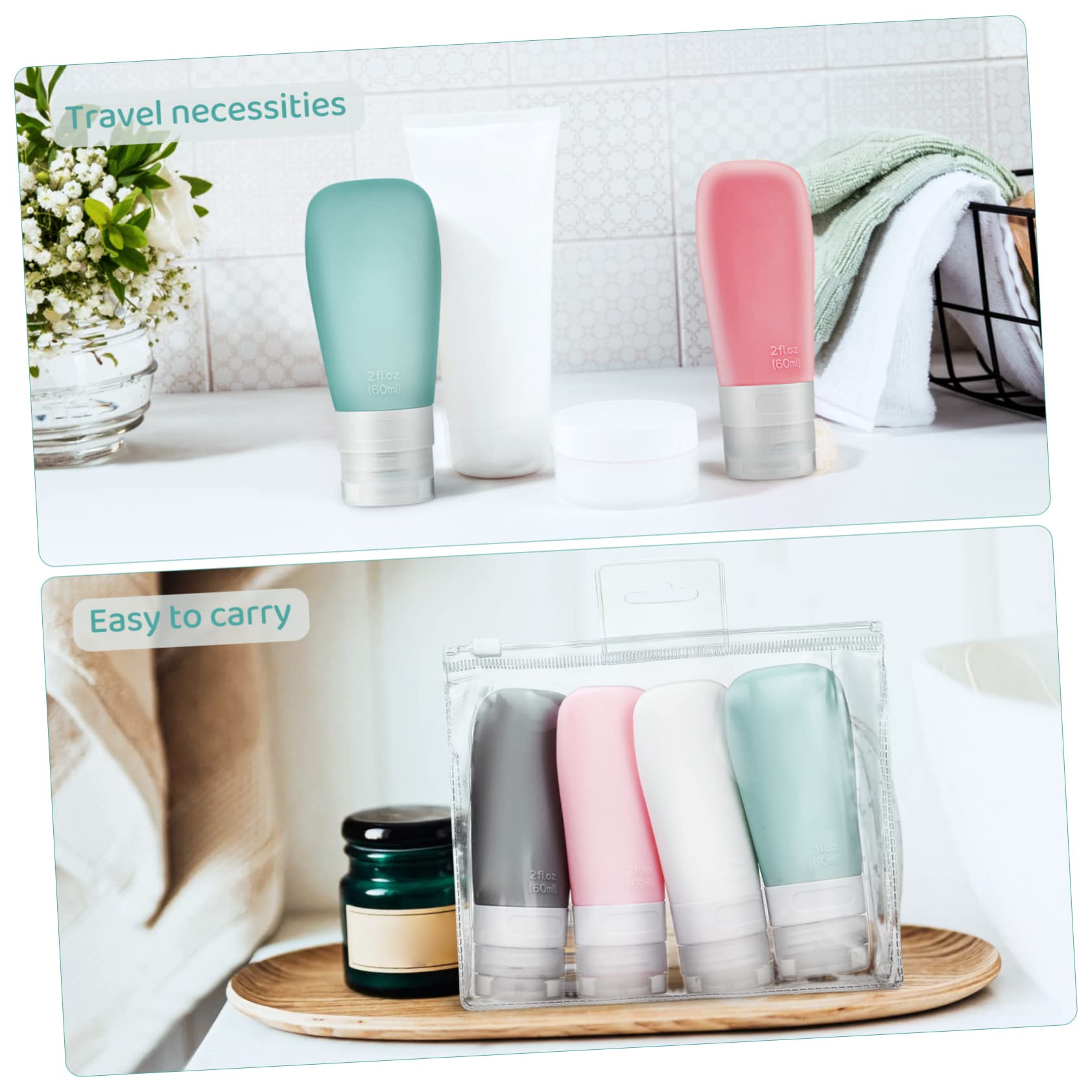 minkissy 12pezzi Flaconi Squeeze Riutilizzabili Da Viaggio Da Contenitori Per Shampoo Lozioni e Prodotti Per La Della Con Tappi Per Valigie e Zaini