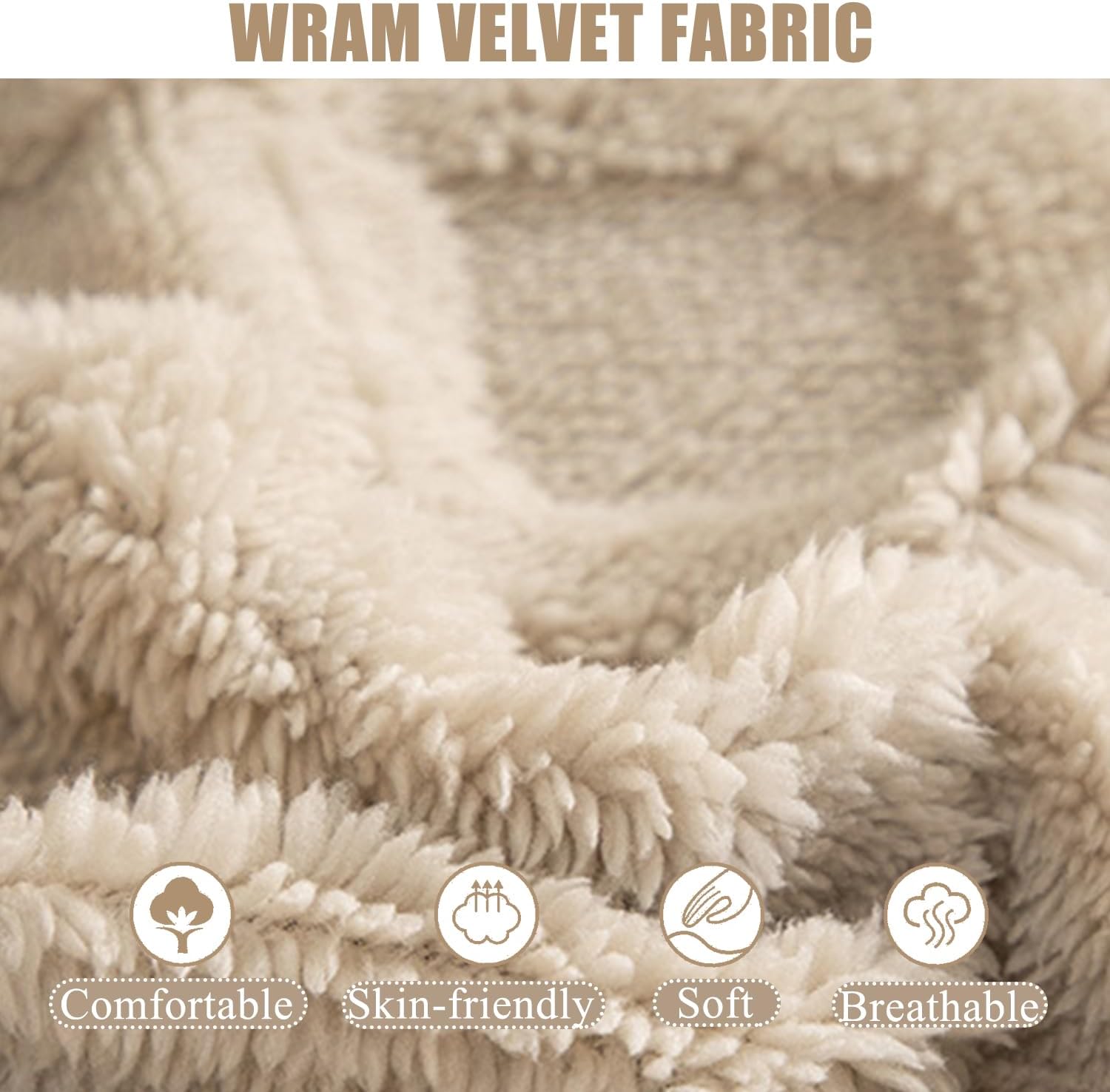 Velvet Thicken Fitted Sheet Queen Size Winter Mattress Protector Warm Mattress Pad Cover Soft Bed Cover 12'' Deep Pocket Mattress Topper Bedroom Machine Washable,Purple,Pillowcase*2