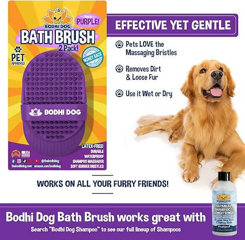 Vista 67 de Bodhi Dog - Cepillo para champú, artículos de ducha y baño para gatos y perros, cepillo de baño de calidad profesional, cepillo para el baño de Azul