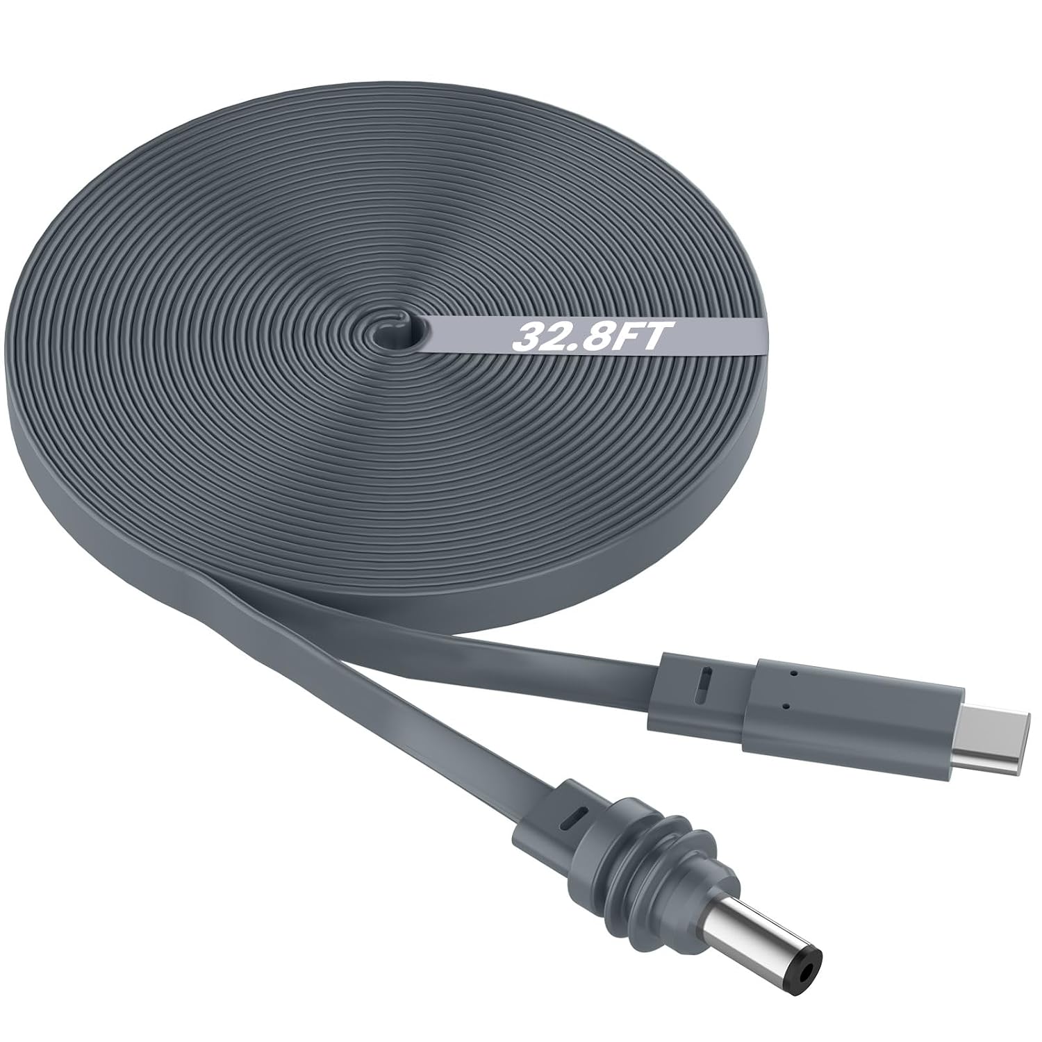 Starlink Mini USB C to DC Power Cable 32.8FT/10M,100W Flat USB Type-C to DC5521 Power Cord for Starlink Mini, Weather-Resistant Outdoor Cable, Works with 100W+ PD Power Bank and PD Charger