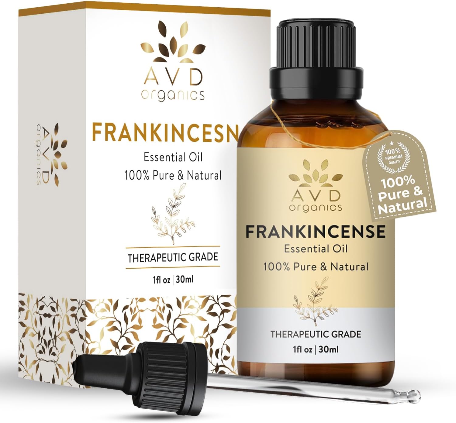 Frankincense Essential Oil 30ml - 100% Pure and Natural - Therapeutic Grade Essential Oil for Skin, Home Fragrance, 1fl. Oz