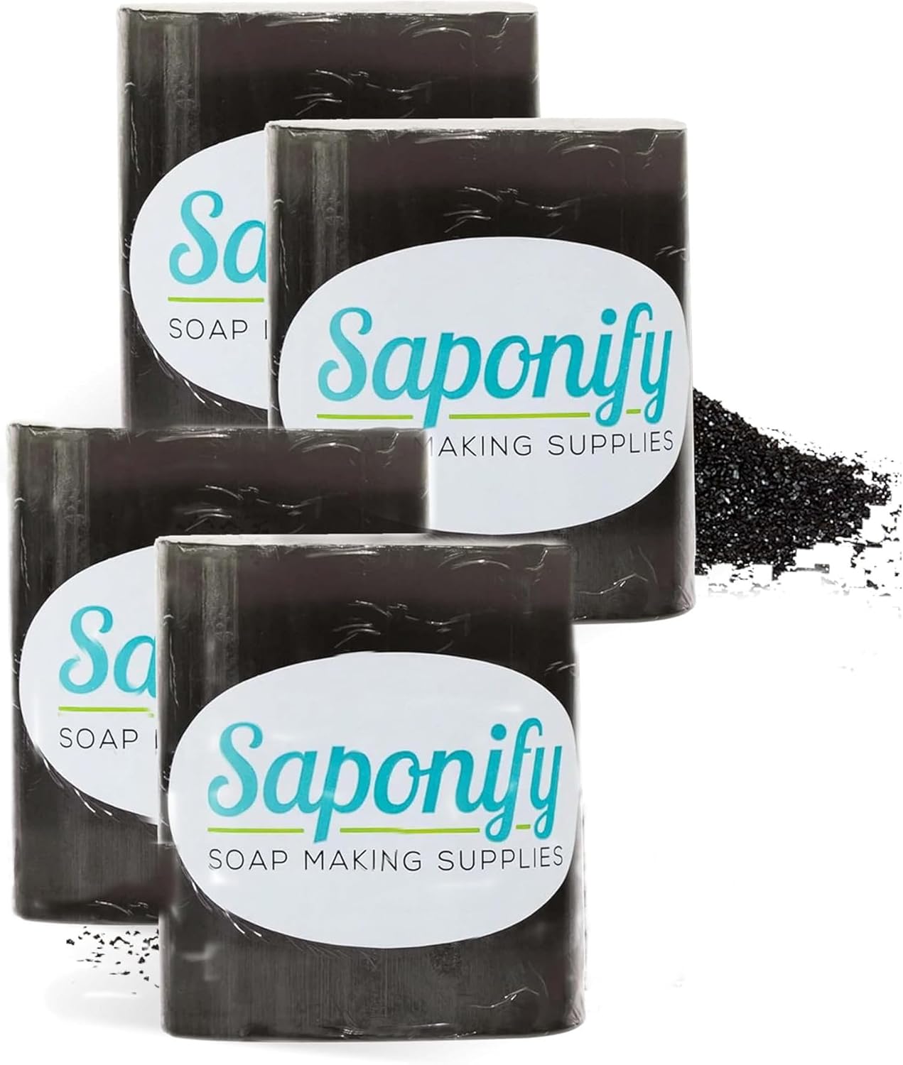 Saponify - 4Lb Charcoal Melt and Pour Soap Base, Pure Skin-Cleansing Activated Charcoal Soap Base, Easy to Use Glycerin Soap Base for Soap Making