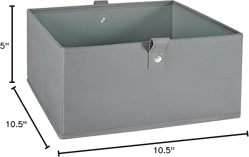 Miniatura 8 de RiverRidge Juego de 2 cubos de almacenamiento plegables para niños, organizadores de contenedores de 10.5 pulgadas con asas, organizador de armario