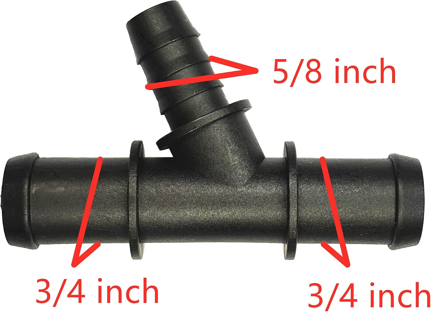 3/4" x 3/4" x 5/8" Straight Joint Fitting,Radiator Coolant Hose 3 Way Connector,Heater Lap Y-Joint,Water Pipe Splitter Kit for Chevrolet,Ford,Ram,GMC,Jeep,Cadillac,Dodge,Chrysler,Audi,Benz,BMW,VW,19mm