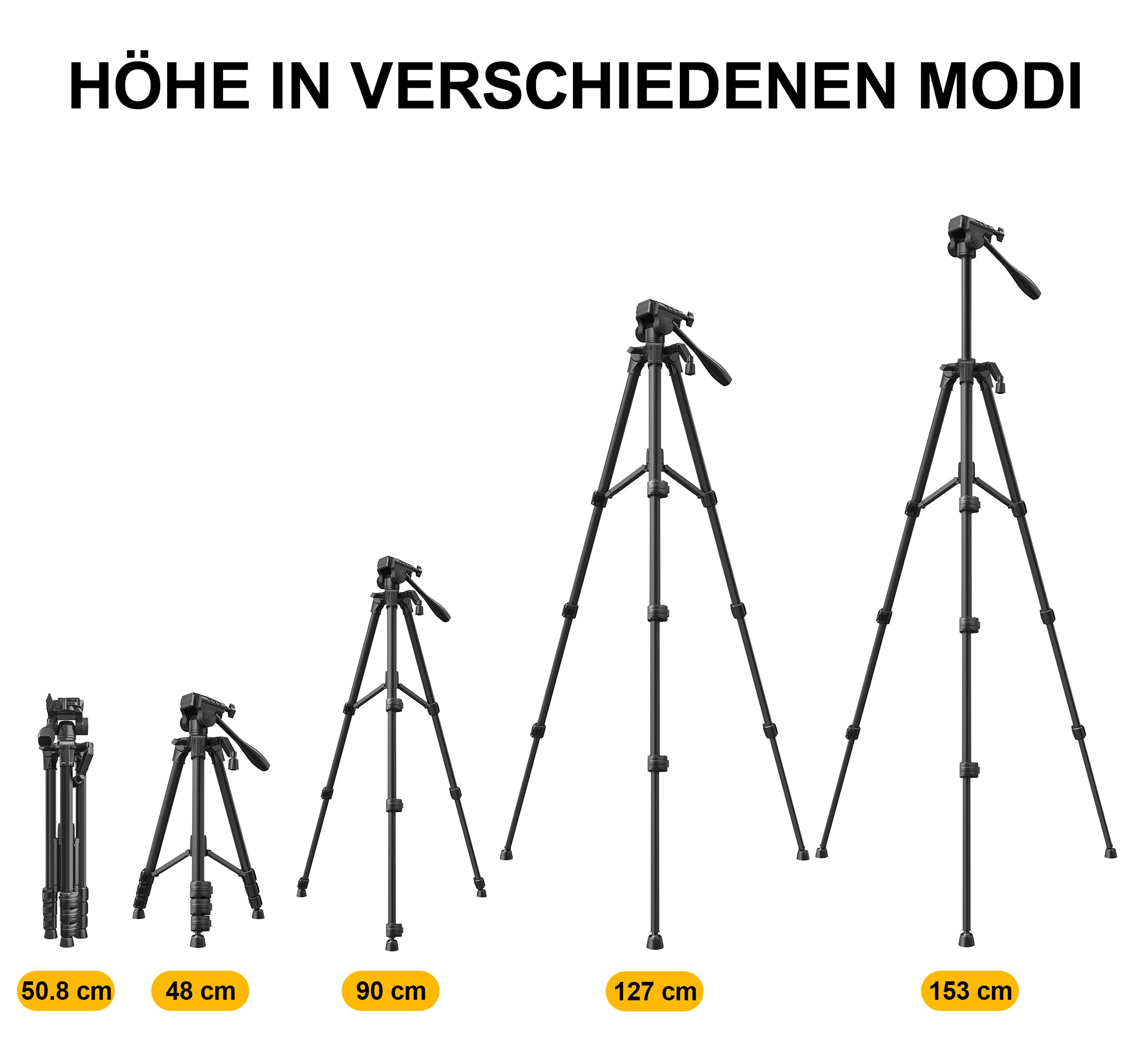 Treppiede Fotocamera e Smartphone 152cm, K&F Concept Treppiedi Leggero