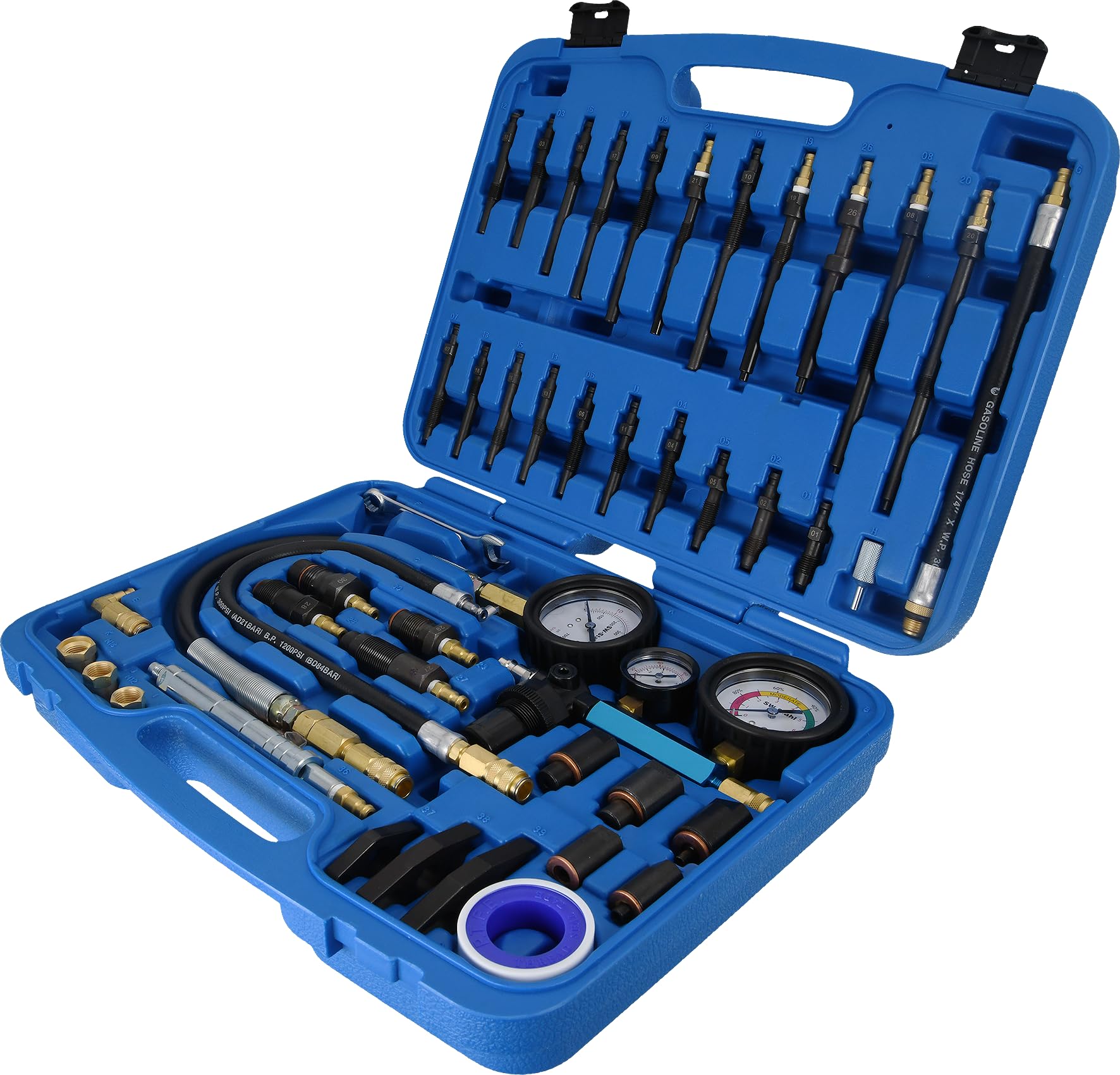SW-Stahl 26119L Tester Compressione per Motori a Benzina e Diesel | Kit universale di controllo pressione cilindri per diagnostica professionale, manometro preciso con scala chiara.