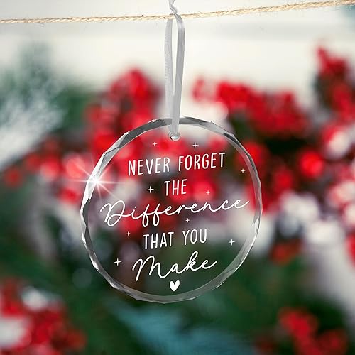 Vista 16 de OASSIE Regalos de agradecimiento de Navidad para empleados para compañeros de trabajo, adornos de Navidad de cerámica 2025 para decoraciones de Sé