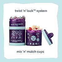 Vista 68 de Whiskware Disney Princess and the Frog, Stackable Snack Containers for Kids, 3 Stackable Snack Cups for School or Travel, Formula and Cupholder Tiana