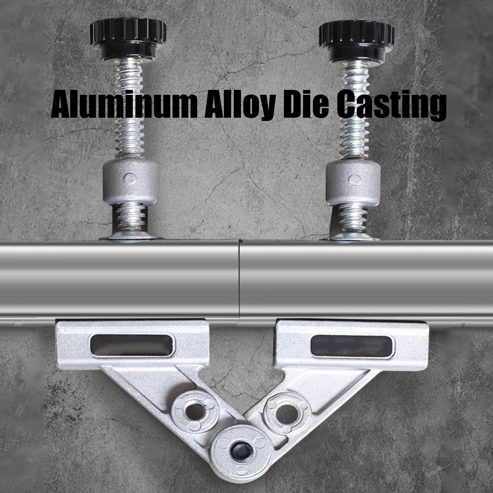 Aluminum Alloy Adjustable Tube Clamp Right Angle Fixture 10-180° Quick-Release Handle for Welding Woodworking