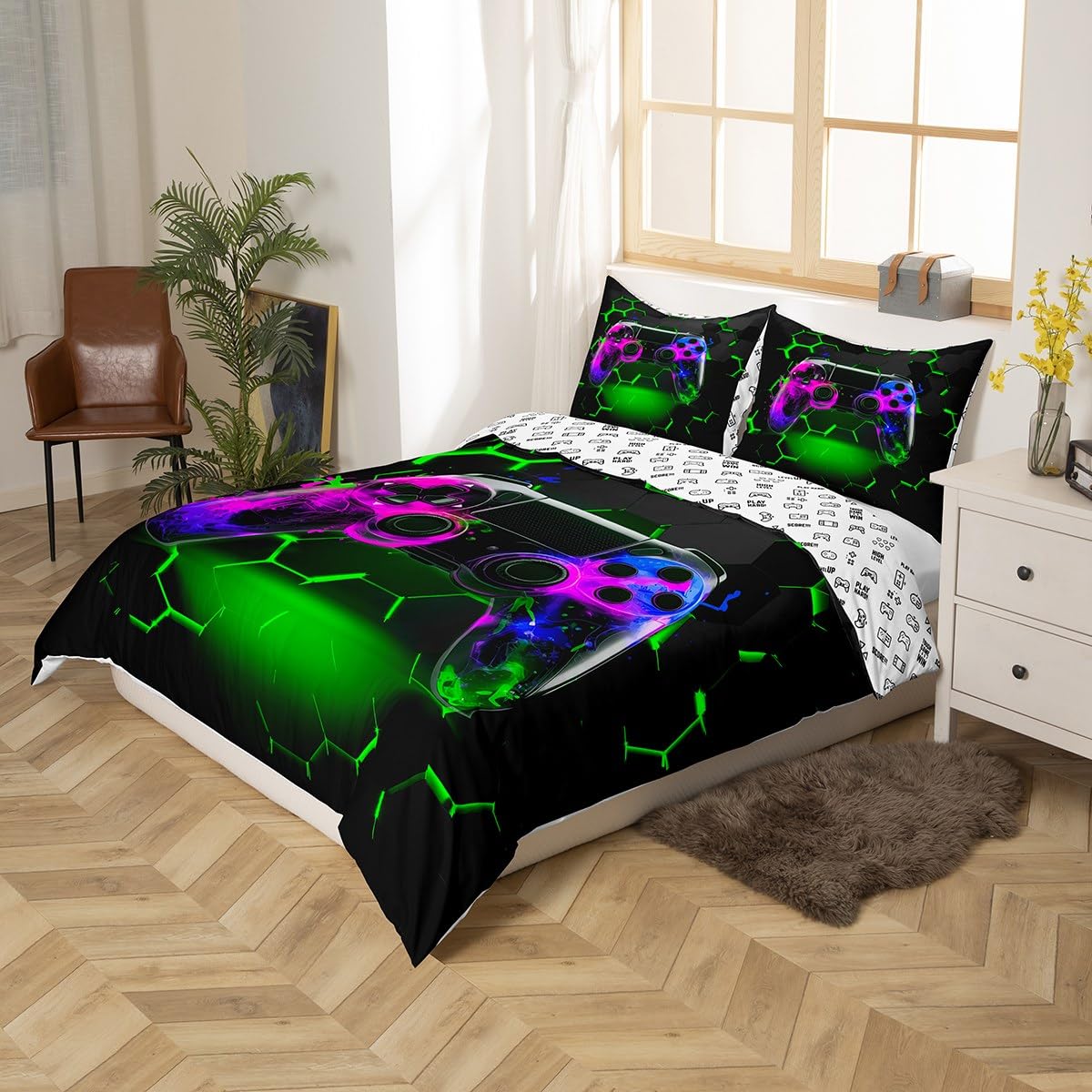 Manfei Gaming Duvet Cover Set Single Size - Image 2