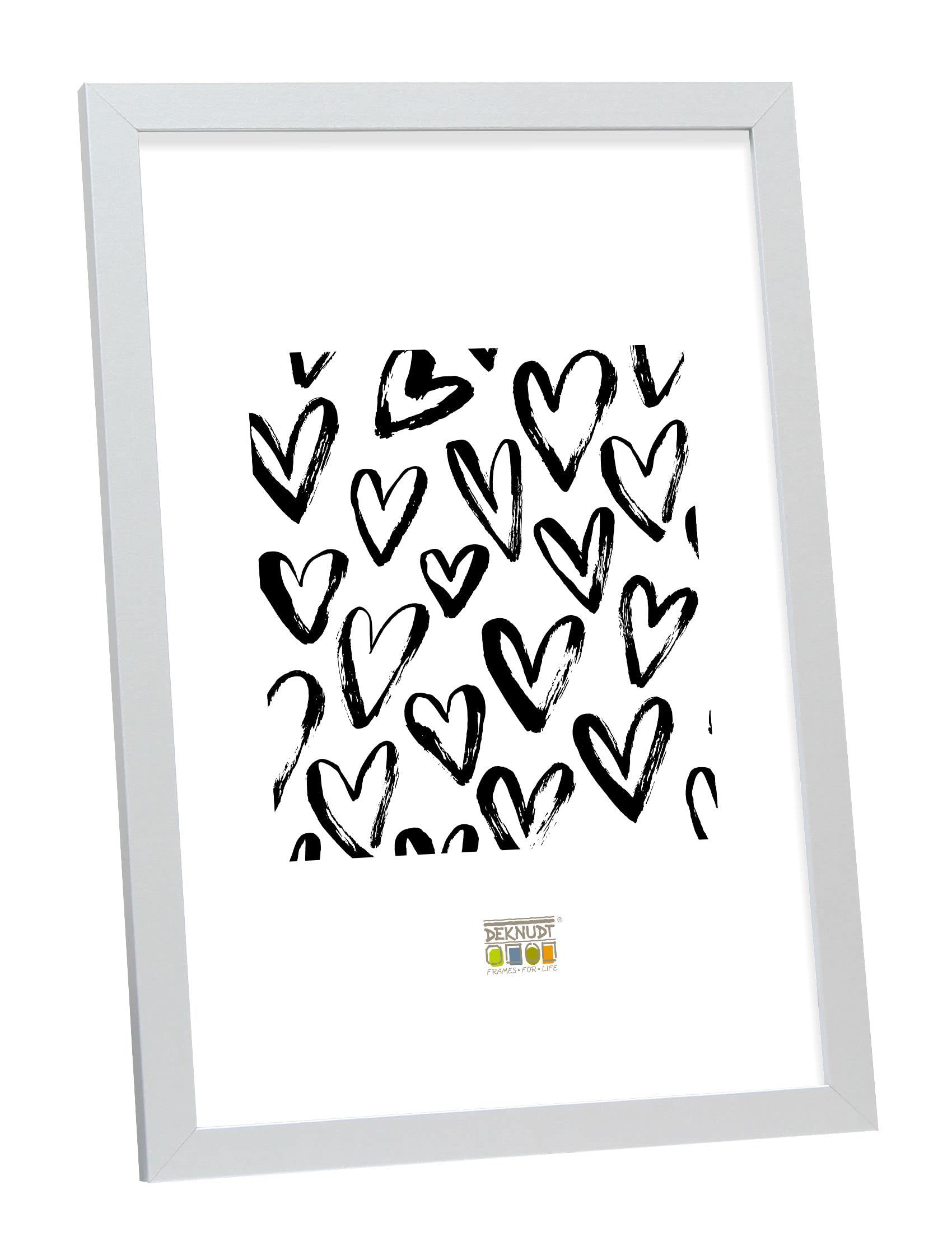 Deknudt Frames S44CD1-15.0X20.0 Basic Narrow Wood/MDF Photo Frame Silver 23.2 x 18.2 x 1.33 cm