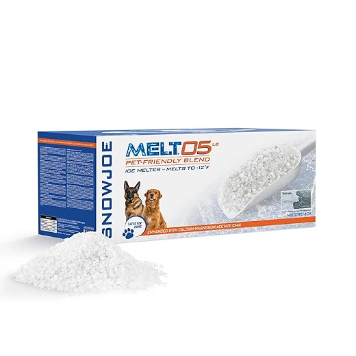 Snow Joe Pet-Friendly Deicer Premium Ice Melt for Driveway and Sidewalk, 5 lb, MELT05PET-BOX