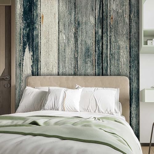 Miniatura 2 de Art Deco - Papel tapiz retro vintage con textura de madera, papel para gabinete, protege la superficie de 40 pulgadas de ancho x 31.5 pulgadas de