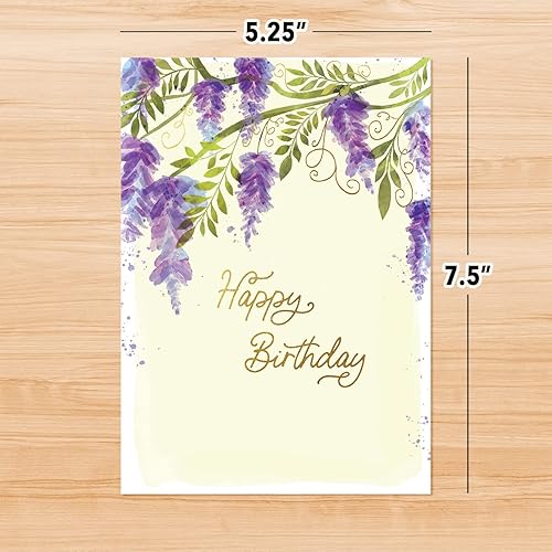 Miniatura 5 de Tarjeta de felicitación desplegable de cumpleaños Designer Pop!  Árbol de glicinia 3D para amigos, familia y personas especiales (1 tarjeta con