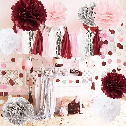 Burgundy Party Decorations Amazon Com