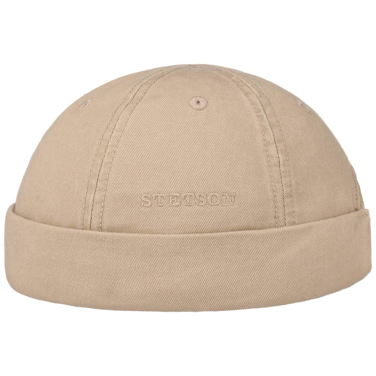 Stetson Ocala Cotton Docker Cap Men - Docker hat Made of 100% Cotton - Docker hat with Factor 40 UV Protection - Summer/Winter Beige M (56-57 cm)