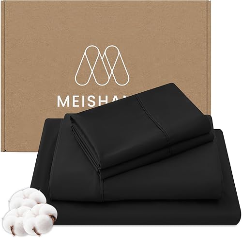 Miniatura 1 de MEISHANG Juego de sábanas de tamaño Queen refrescantes y transpirables, sábanas de microfibra ultra sedosas y suaves con bolsillo profundo de 16
