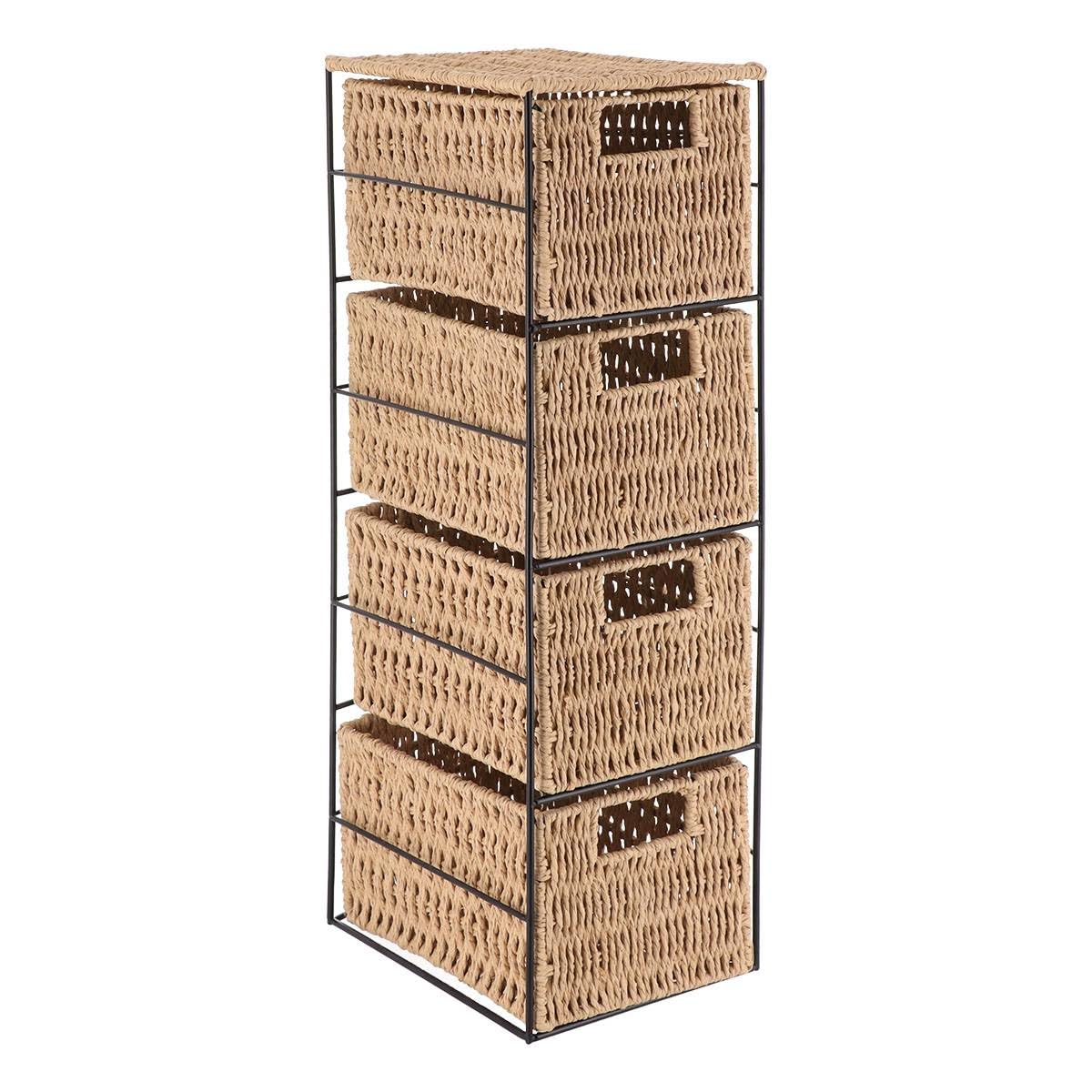 Tendance - Armadietto in metallo a 4 cassetti in carta - naturale
