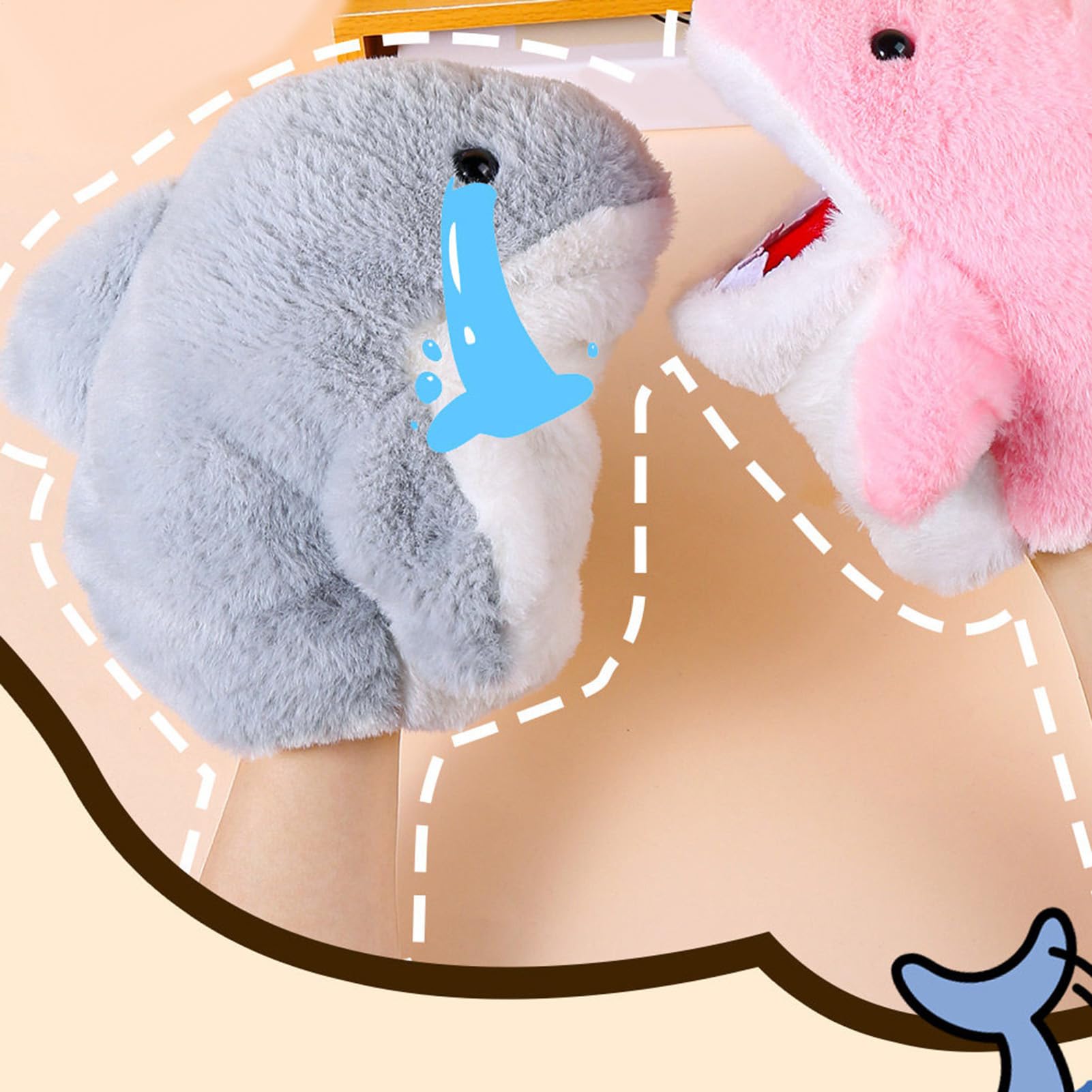 Títeres De Mano para Niños - Juguete de Peluche Suave,Títere De Mano De Peluche Animal,para Familia Baño Piscina Teatro Fiesta Escuela Sala De Juegos Guardería Infantil — view 6