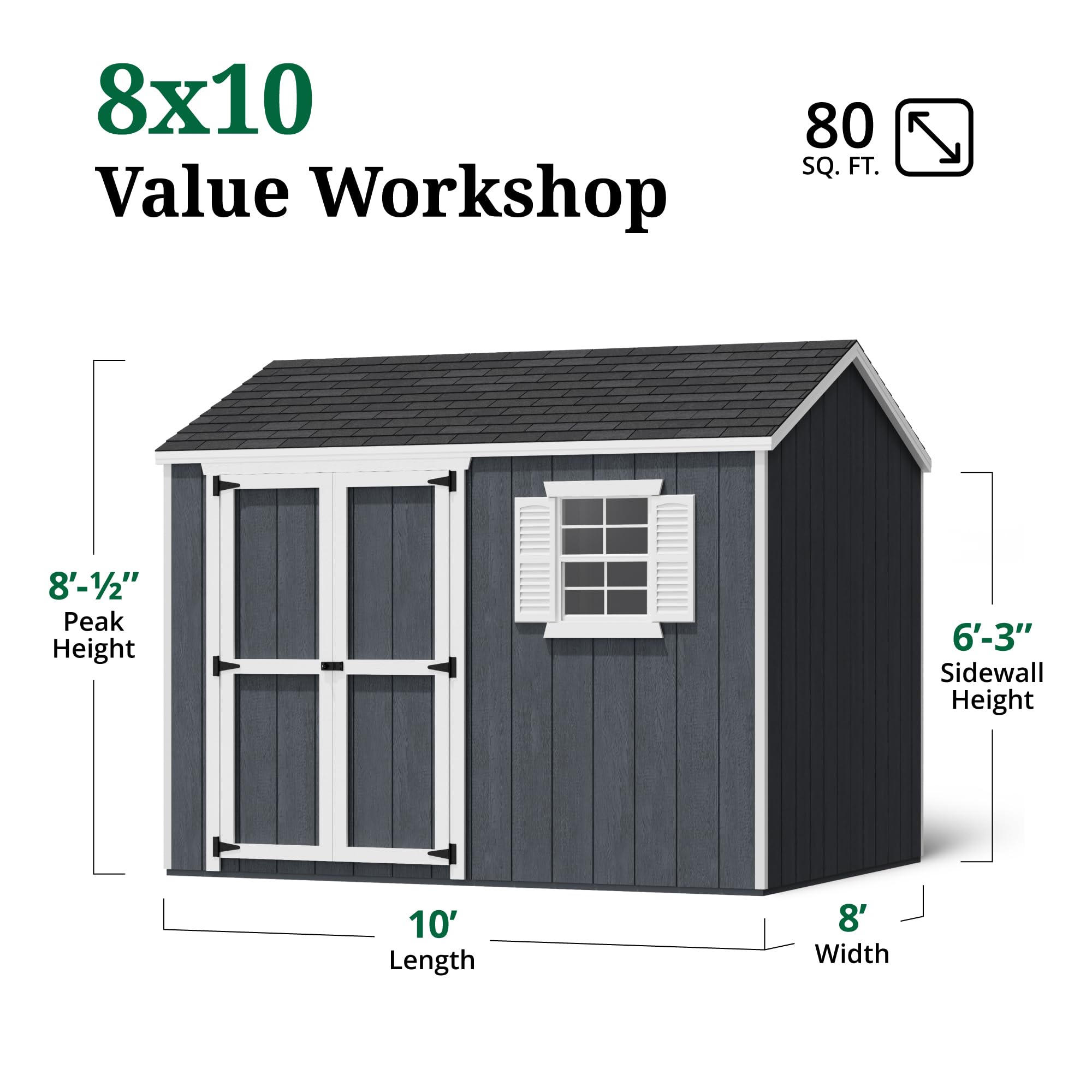 洋楽 The Best Of Production House Amazon.com : Little Cottage Co. 8x10 Value Workshop Shed with