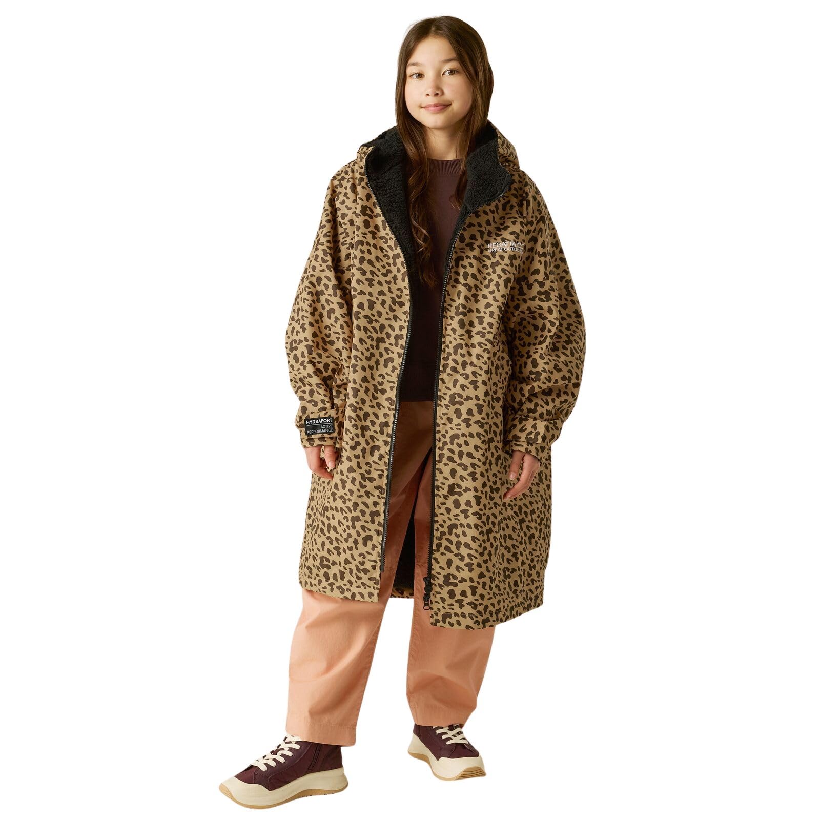 Regatta Abstract Leopard Spot Kids Spirit Of Adventure Changing Robe - 3-5 Yrs