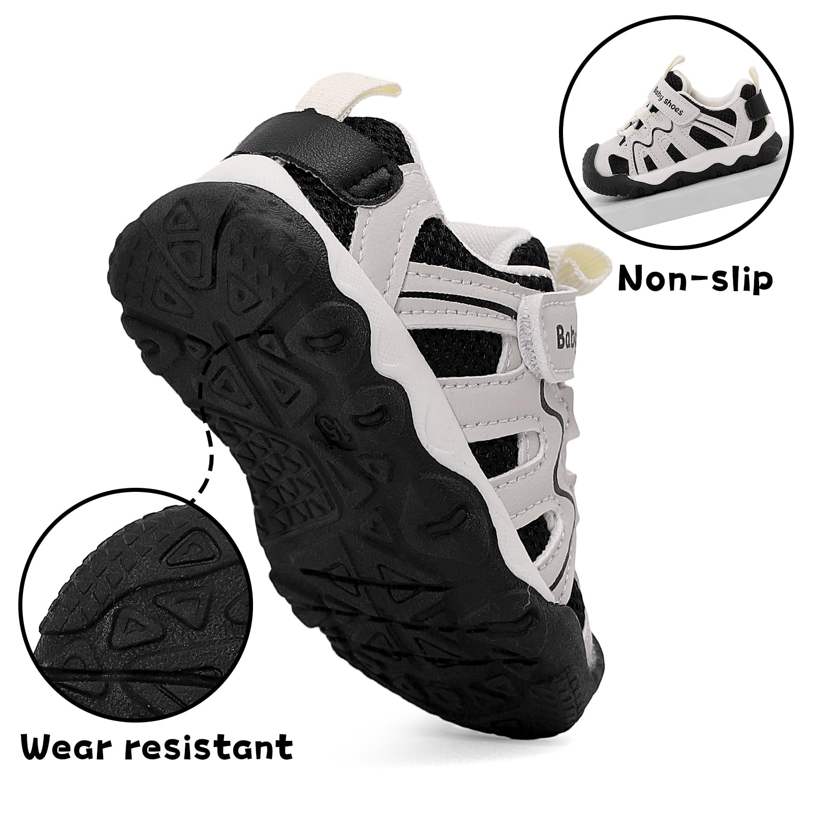 MASOCIO Chaussure Bébé Garçon Fille Chaussures Premiers Pas Bébé Semelle Caoutchouc Souple Antidérapant
