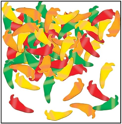 Fanci-Fetti Chili Peppers (GD/G/O/R) Accesorio de fiesta (1 unidad) (1 onza/paquete)