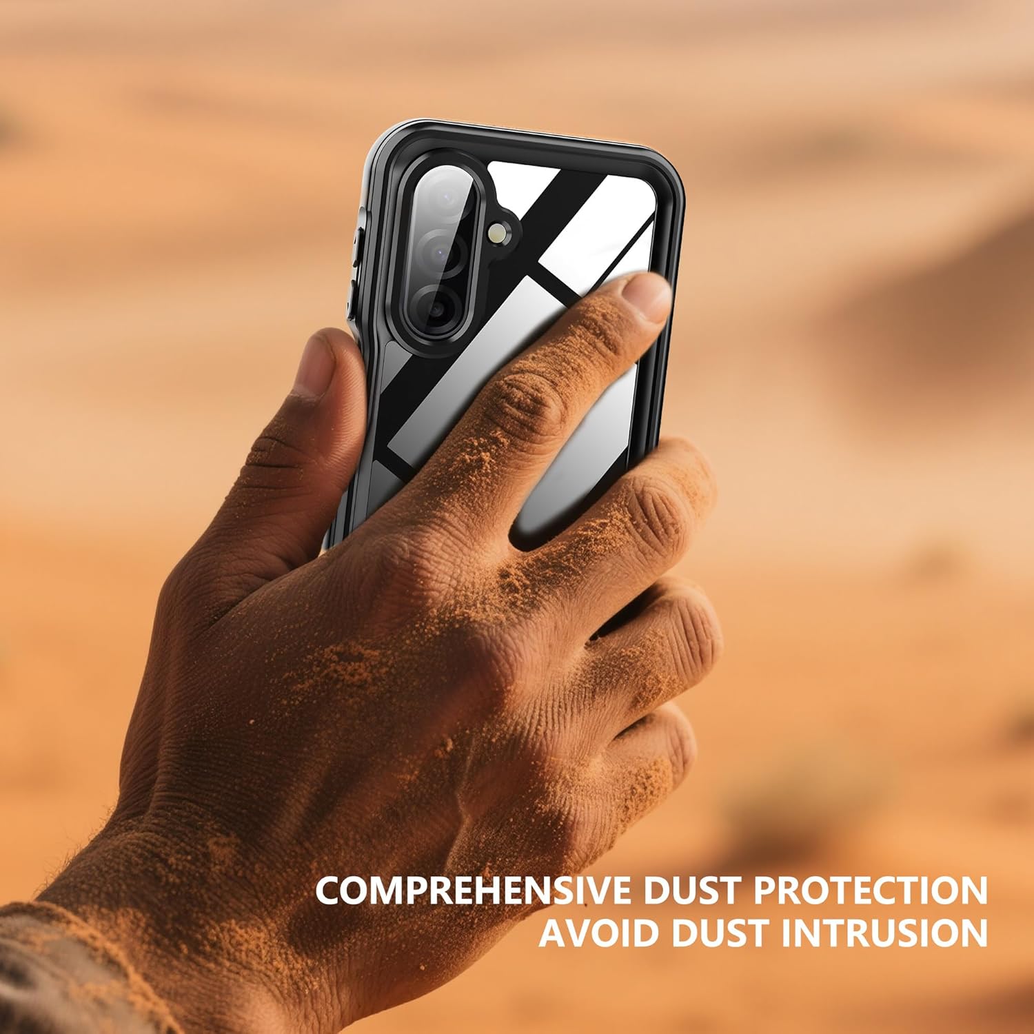 DINGXIN for Samsung Galaxy A17 5G Phone Case Waterproof, IP68 Certified Dustproof Shockproof Built-in Screen Protector Full Body Case for Galaxy A17 Black
