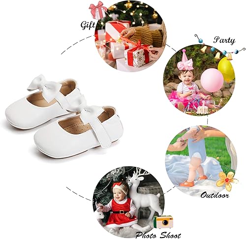 Miniatura 5 de Felix & Flora Zapatos de bebé de suela suave - Zapatos de bebé para caminar, mocasines, suela de goma, zapatos de cuna