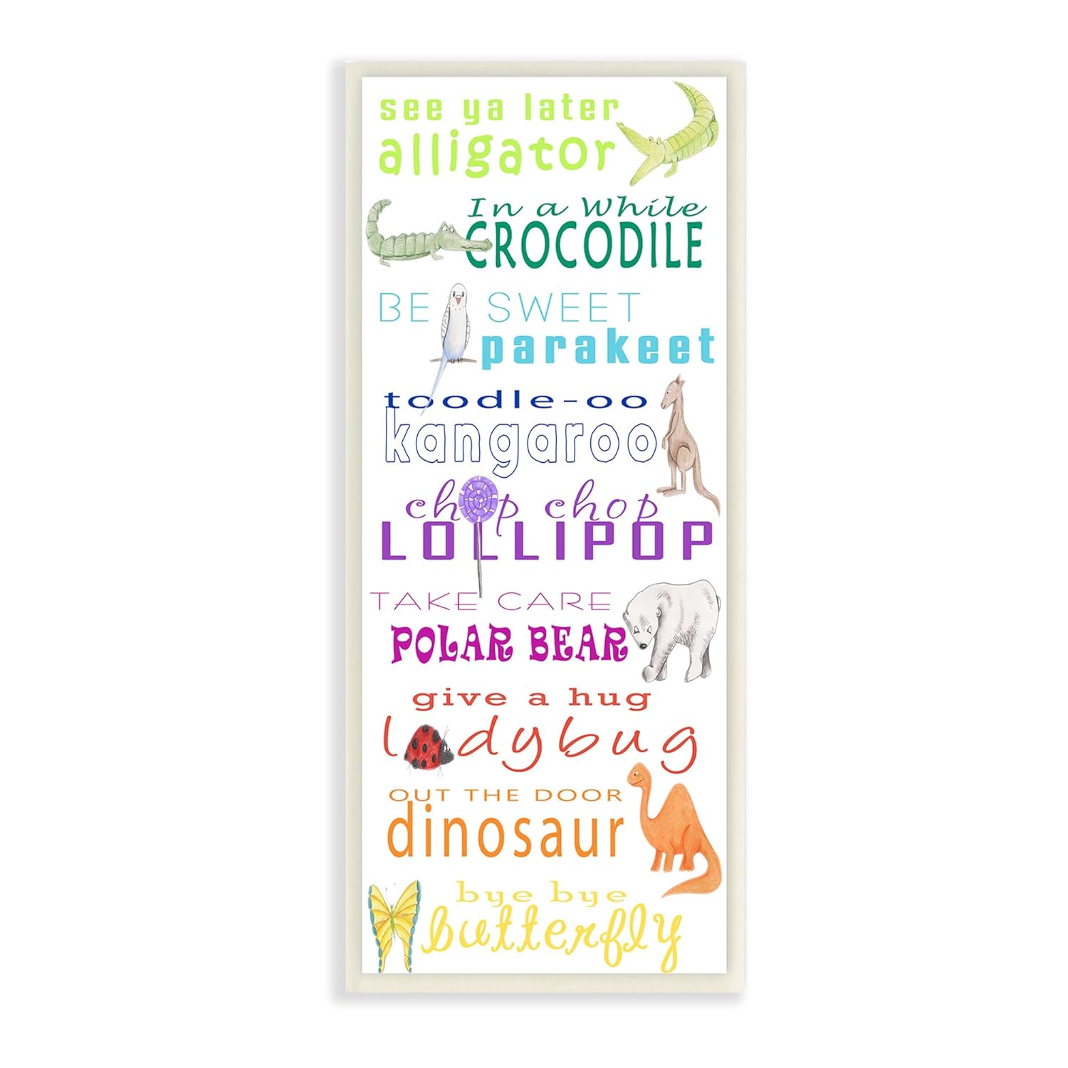 The Kids Room by Stupell See You Later Alligator Animal Goodbyes Canvas Wall Art, Multi-Color