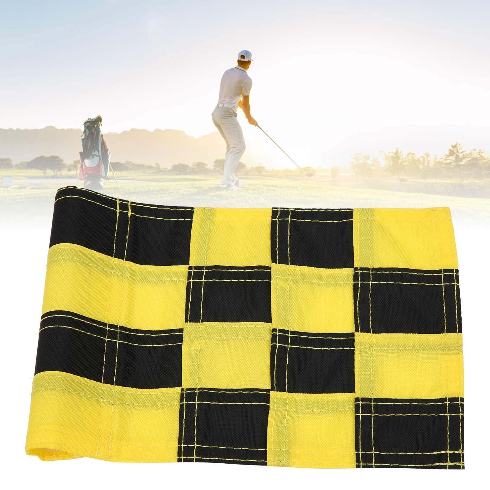 Drapeau de Golf, Damier arrière-Cour Pratique Trou de Golf pôle Tasse Drapeaux Golf Putting Drapeaux Verts Drapeaux pour intérieur extérieur arrière-Cour