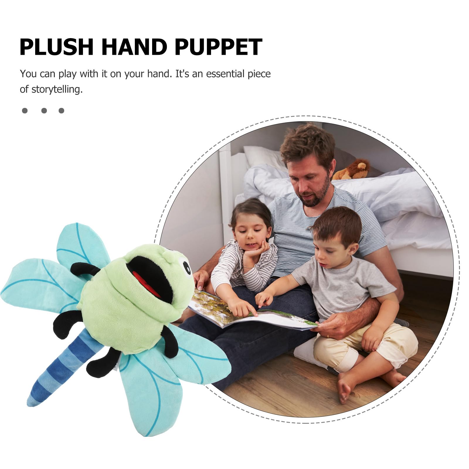HEMOTON Marioneta de Mano de Peluche de Insecto Adorable para Niños Relleno de Algodón PP y Felpa, Experiencia Inmersiva y Realista para Juegos Creativos