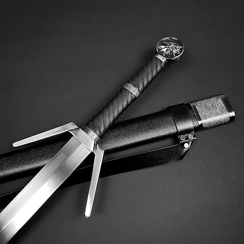 Miniatura 8 de Espada de plata a una mano, espada medieval de caballero con vaina. para colección, regalo y ferias y espectáculos de cosplay medievales al aire