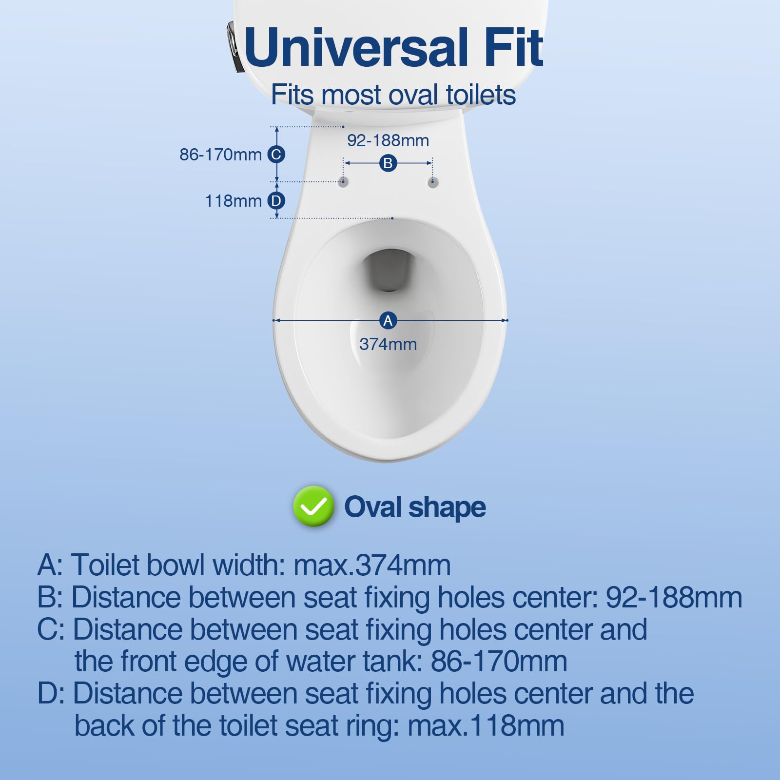 Toilettendeckel mit Absenkautomatik, Klodeckel mit Kindereinsatz, Toilettenbrille O,Klobrille, WC Sitz inkl,weißer Klobrille,antibakterielle Familien-Toilettensitz(PG307A)