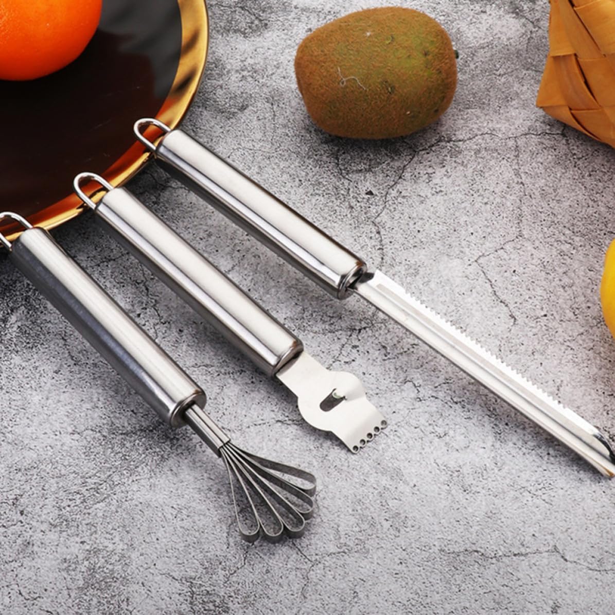 3 Pcs Stainless Steel Lemon Grater Kitchen Gadget for Citrus Zest