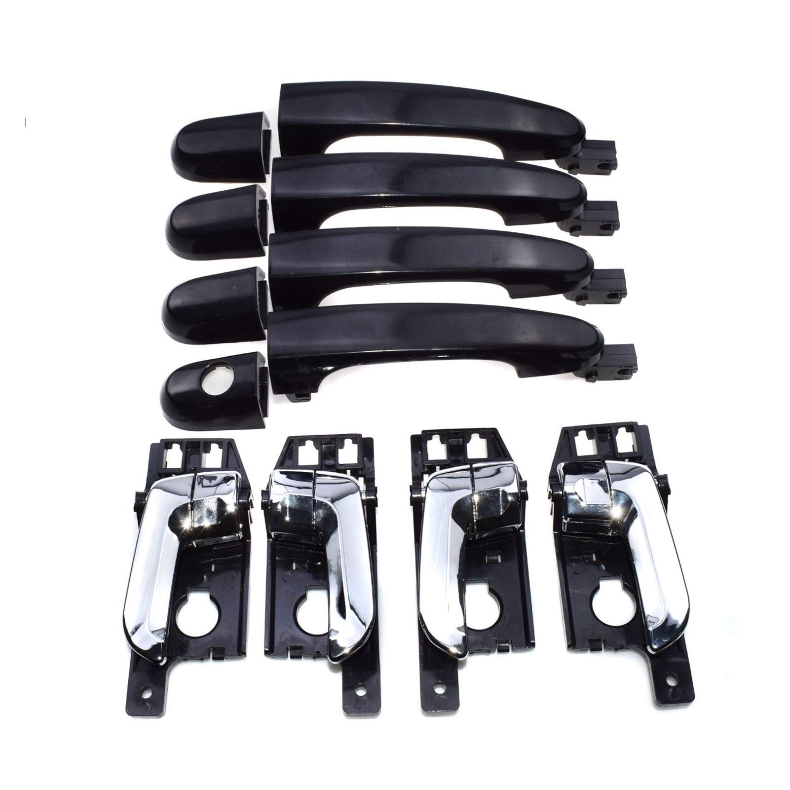 8 sztuk zestaw klamek do drzwi wewnętrznych z przodu tyłu lewego prawego, dla Kia, Sportage 2005-2010 826511F000 836611F000 826101F010