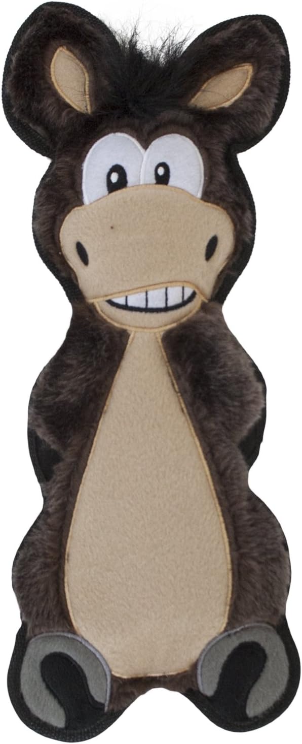 Outward HoundFloppyz Donkey Squeaky Dog Toy, Brown, Medium