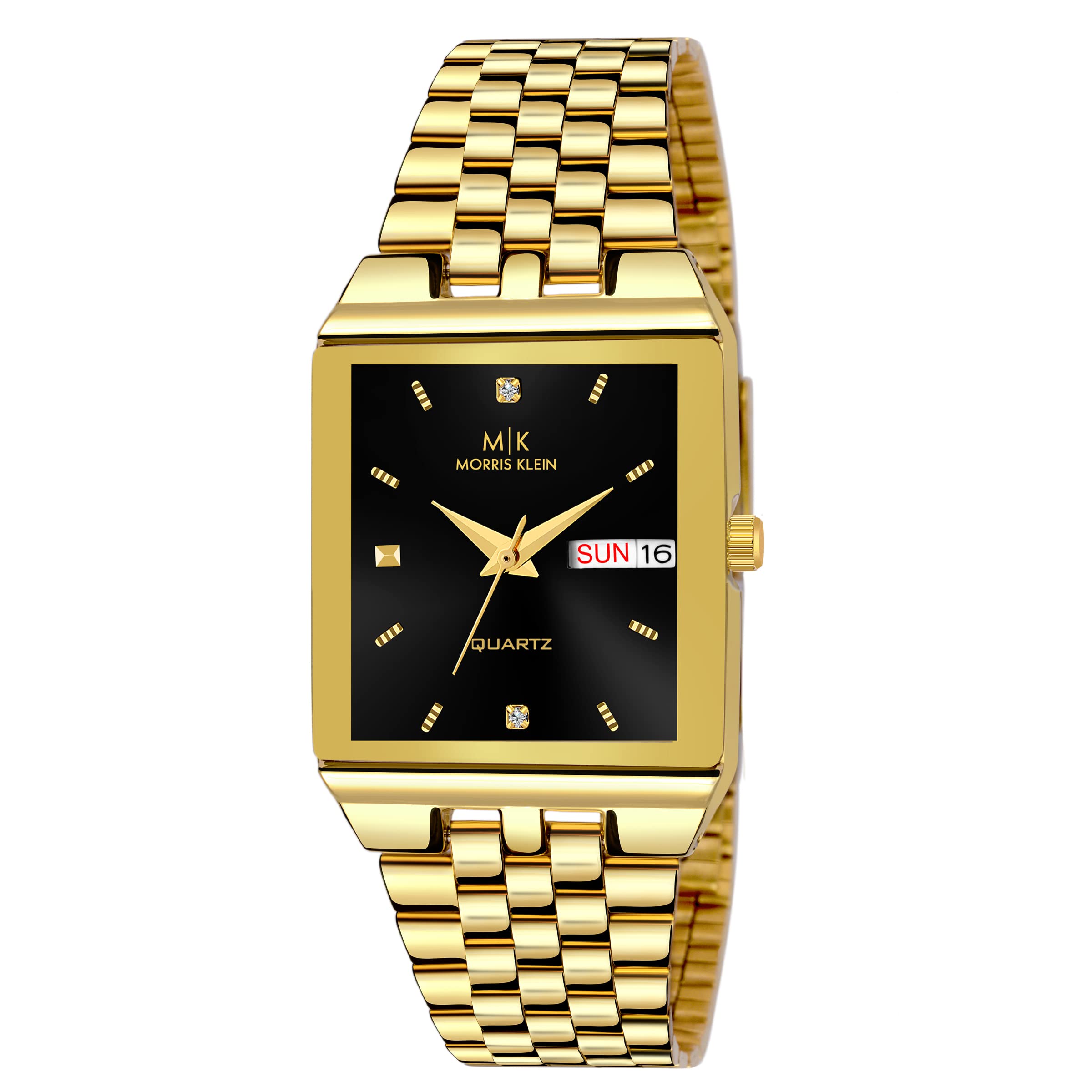 MORRIS KLEINOriginal Gold Plated Day & Date Functioning Analogue Dial Men's Watch (MK-1017)