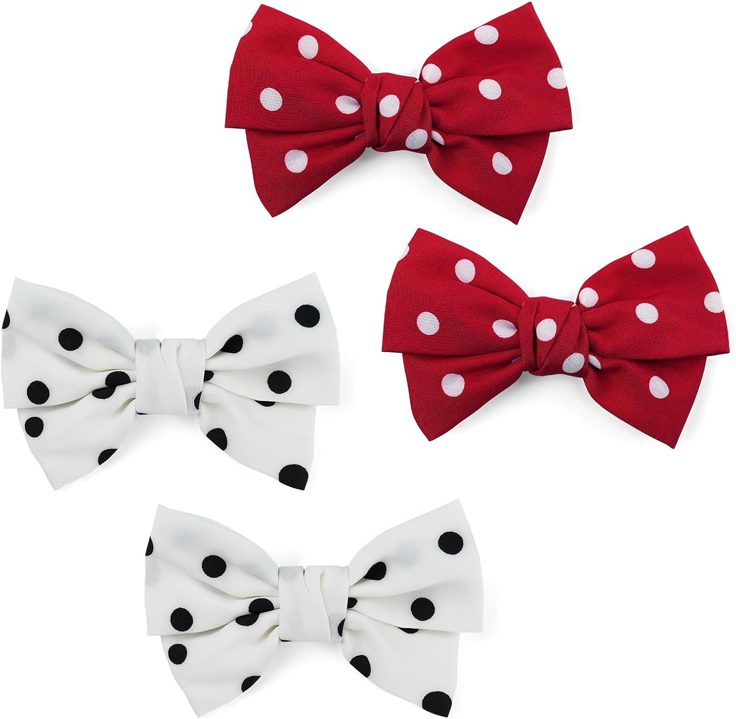 JENN ARDOR 4pcs Bow Shoe Clips Women Teen Girls Satin Cute Buckle Decoration for Heel Bag Clothing Hair Accessories