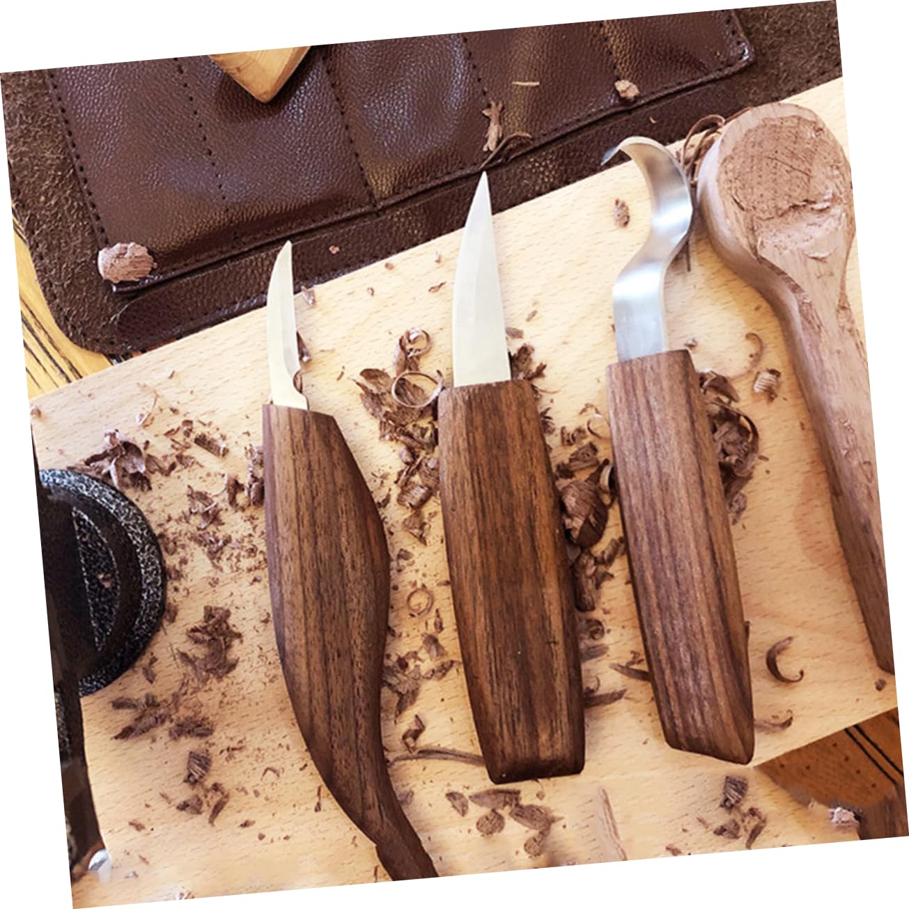 SEWACC 6pièces Couteaux à Sculpter Outils De Sculpture Avec Poignées Précision Et Améliorés Pour Artisans Et Débutants