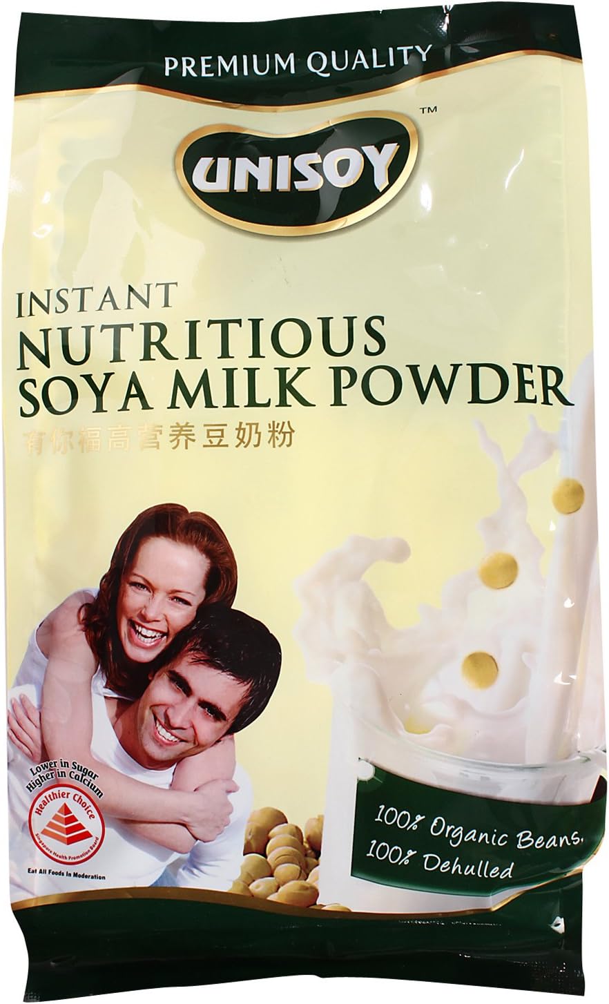 Unisoy Organic Non-GMO Soybeans Instant Premium Soy Milk Powder Drink - Sweet Original, Bag of 12 (1.06 oz each), Total 12.7oz
