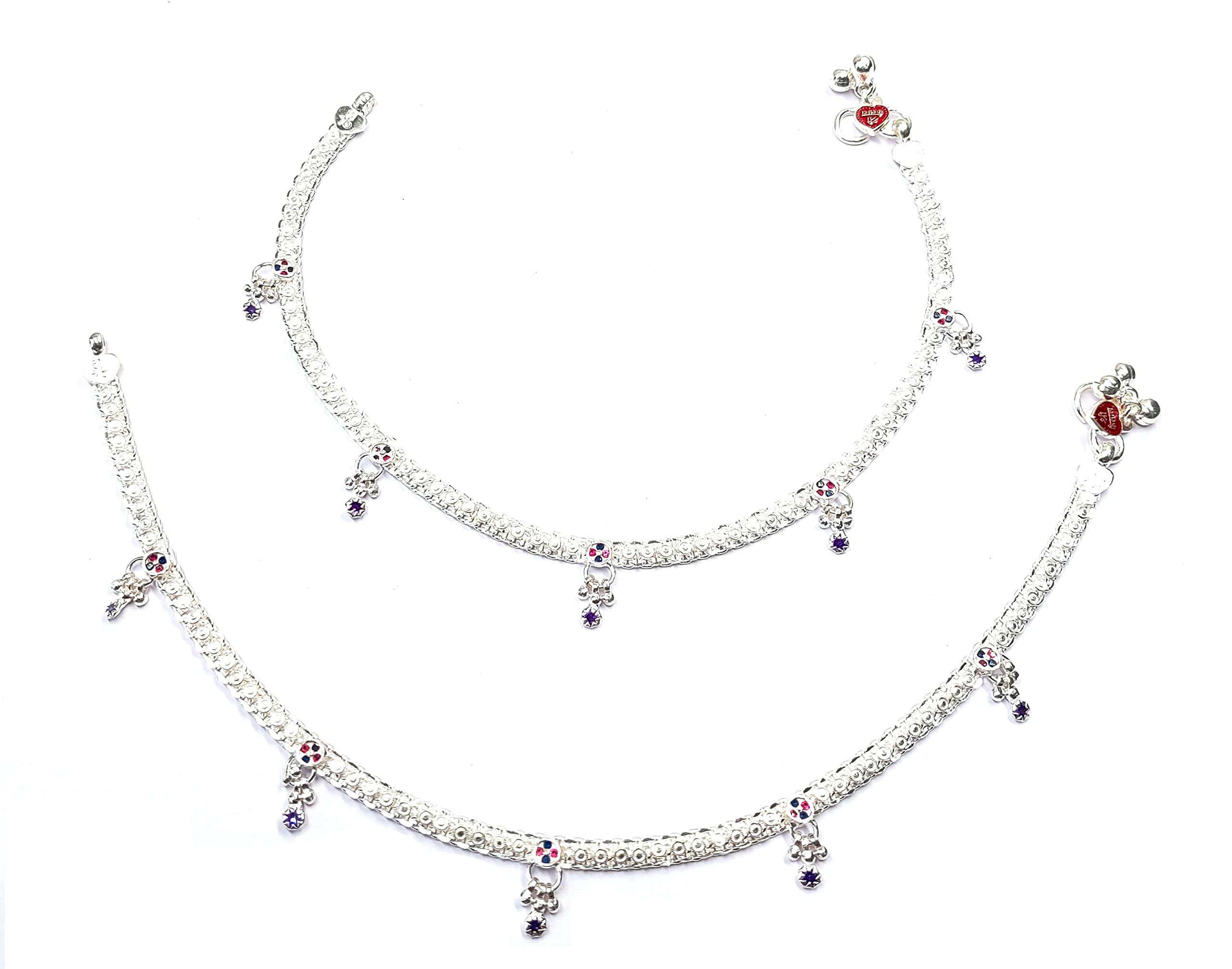 Shree Shobha Collection Silver Anklet Payal For Womens Jewelry For Girls Size-10.5 Inches (B075QC64S9) Amazon Price History, Amazon Price Tracker