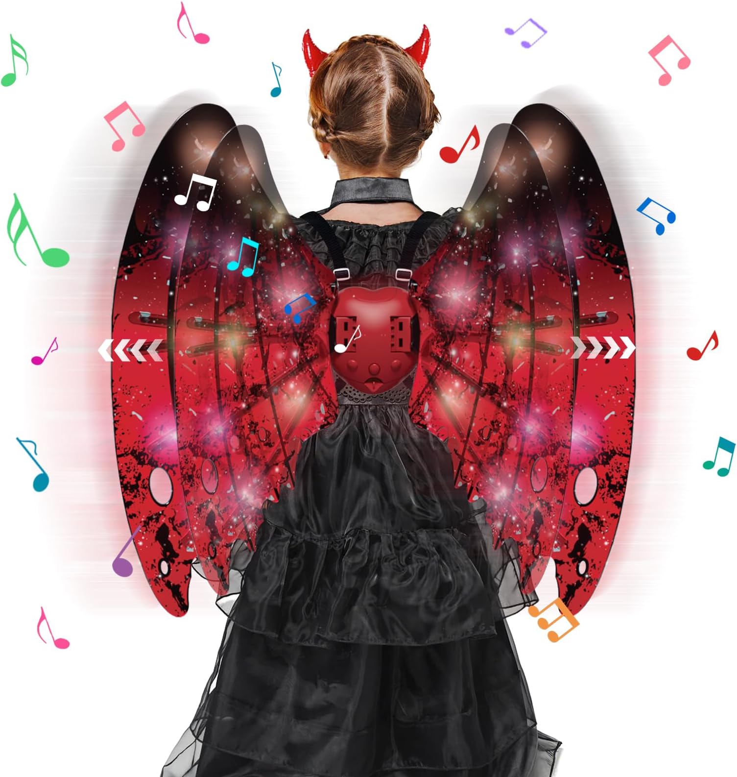Electric Light Up Wings for Kids Halloween/Christmas Costume Toys Gift for Children Dress Up Accessories Cosplay Props